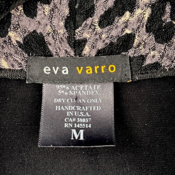 Eva Varro Leopard Print‎ Zipper Detailing Open Front Style Coat Medium - Picture 3 of 5